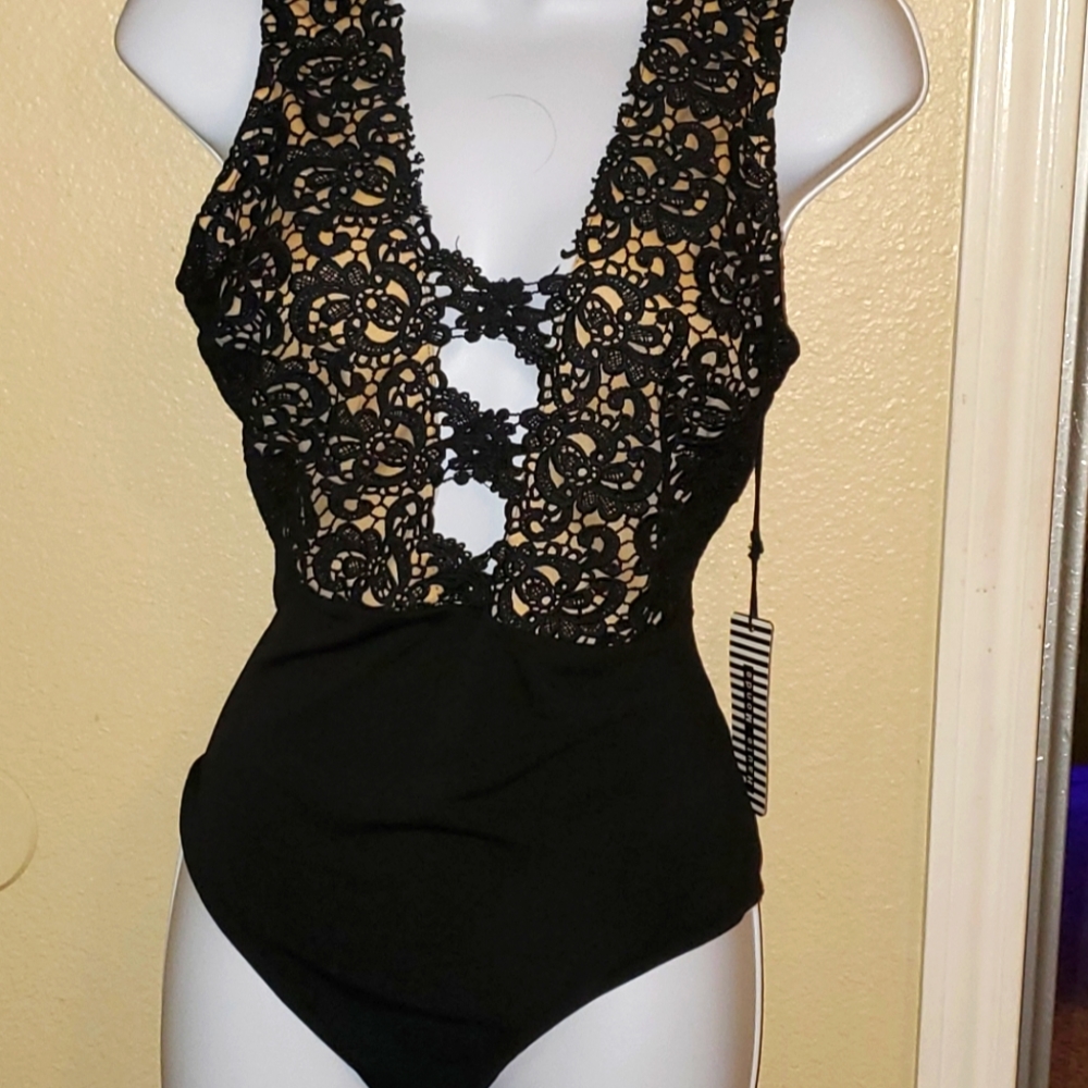 Lace front body suit